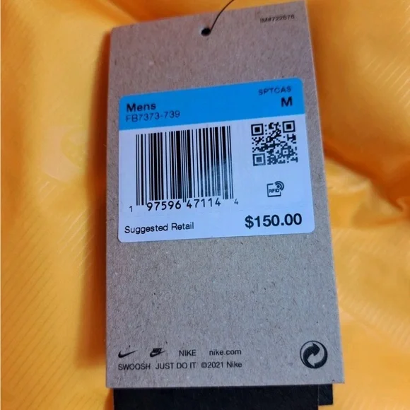 Nike PrimaLoft 🔥 Sportswear Club Water Repellent Yellow Puffer Vest FB7373-739 - Picture 13 of 13